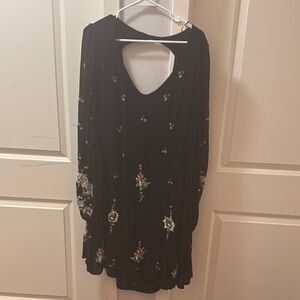 Free People Black Embellished Cut Out Sundress